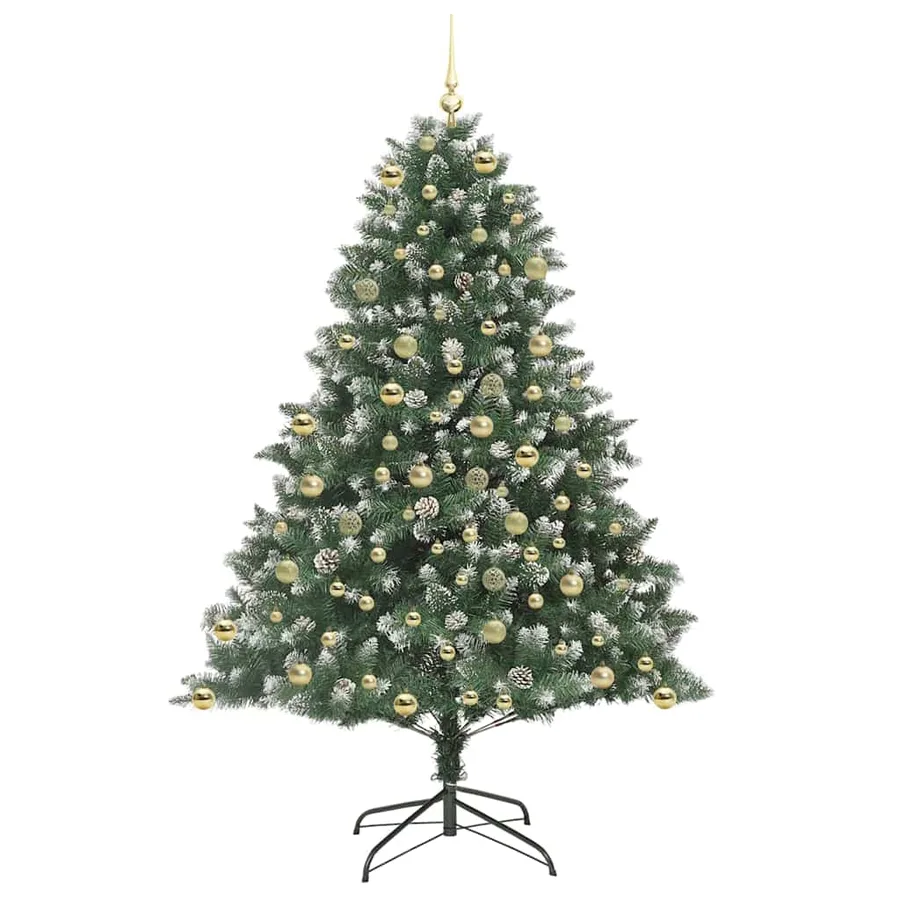 Sapin de Noël artificiel Vert 210 cm PVC, plastique et acier - 4