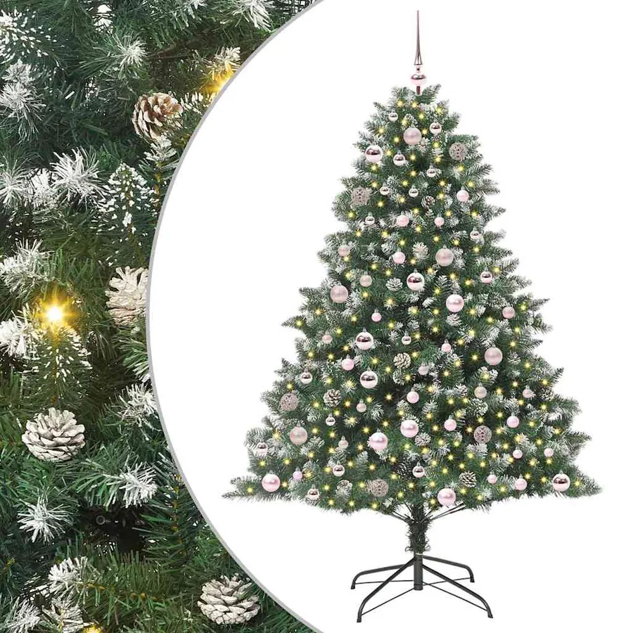 Sapin de Noël artificiel Vert 180 cm PVC, plastique et acier