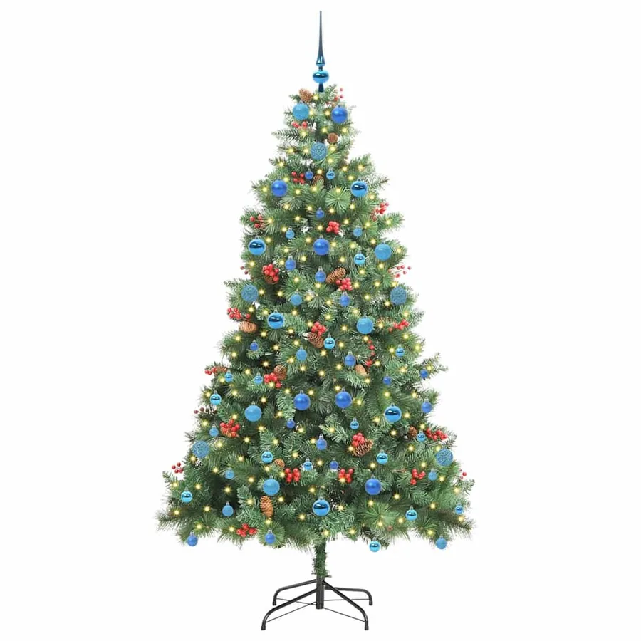Sapin de Noël artificiel Vert 210 cm PVC et métal - 3