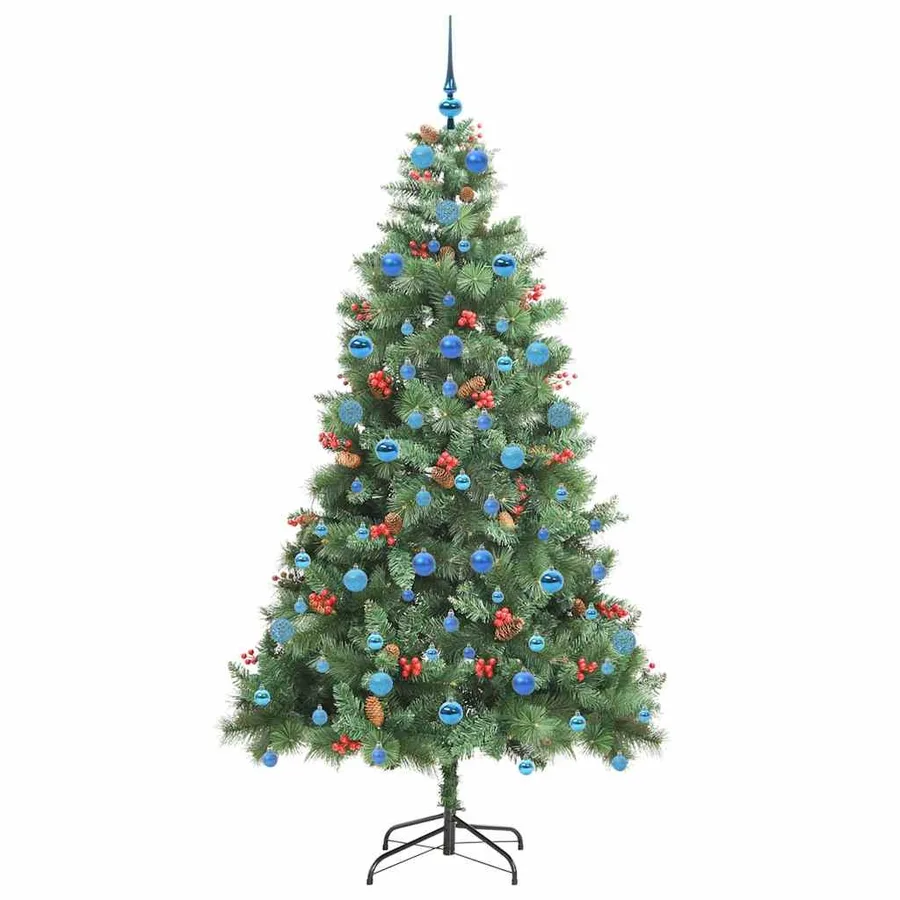 Sapin de Noël artificiel Vert 210 cm PVC et métal - 4