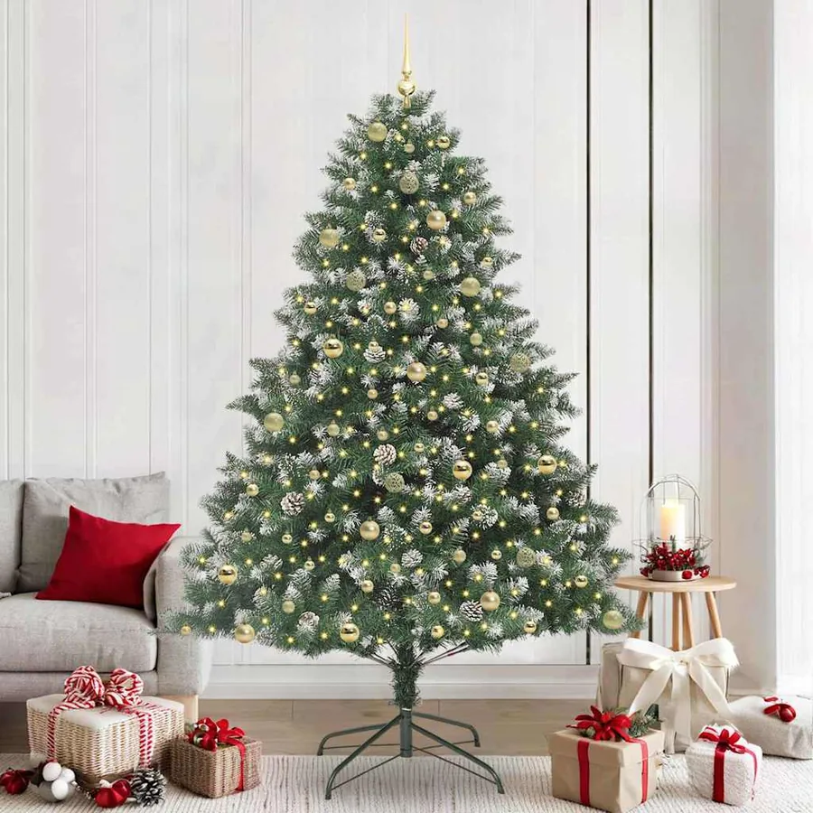 Sapin de Noël artificiel Vert 240 cm PVC, plastique et acier