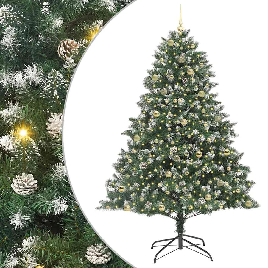Sapin de Noël artificiel Vert 240 cm PVC, plastique et acier - 2
