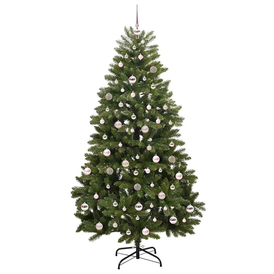 Sapin de Noël artificiel avec 300 LED Vert 210 cm PVC et métal - 4