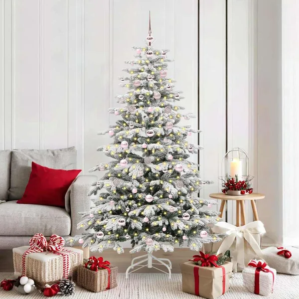 Sapin de Noël Artificiel à Branches Articulées Blanc 180 cm