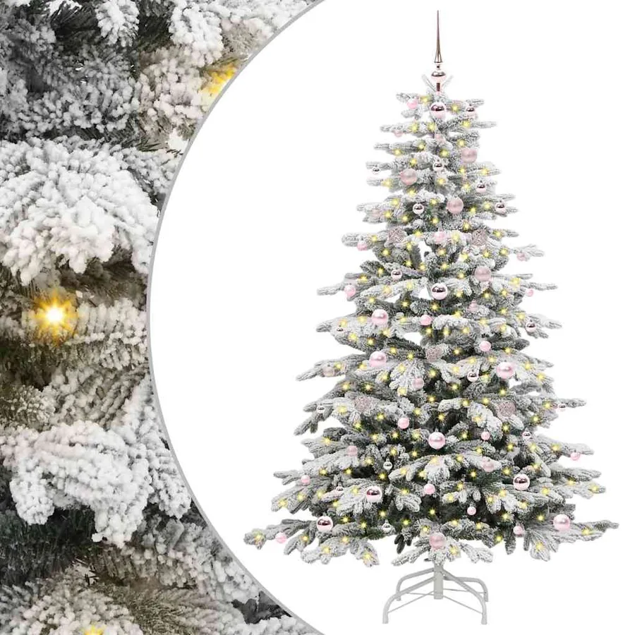 Sapin de Noël Artificiel à Branches Articulées Blanc 180 cm - 2