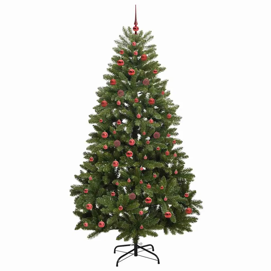Sapin de Noël artificiel avec 300 LED Vert 210 cm PVC et métal - 4