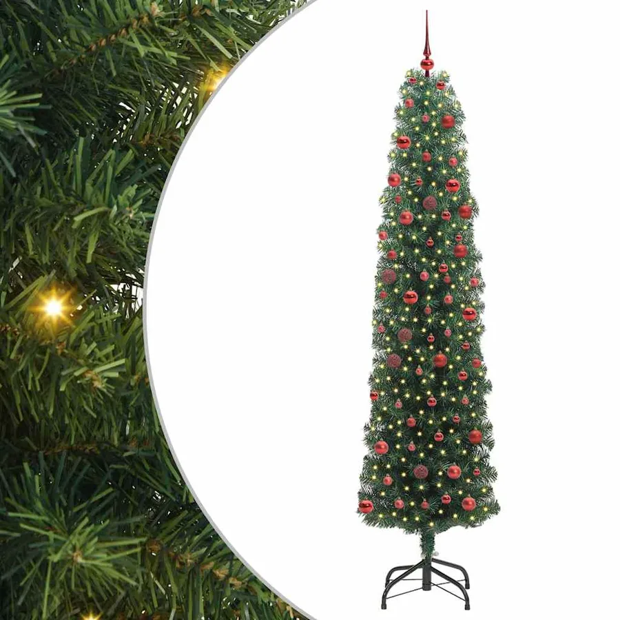 Sapin de Noël artificiel Vert 210 cm PVC et acier et plastique - 2