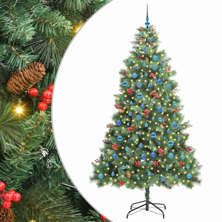 Sapin de Noël artificiel Vert 240 cm PVC et métal - 2