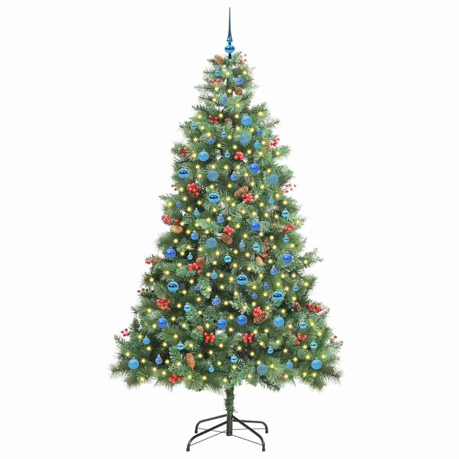 Sapin de Noël artificiel Vert 240 cm PVC et métal - 3
