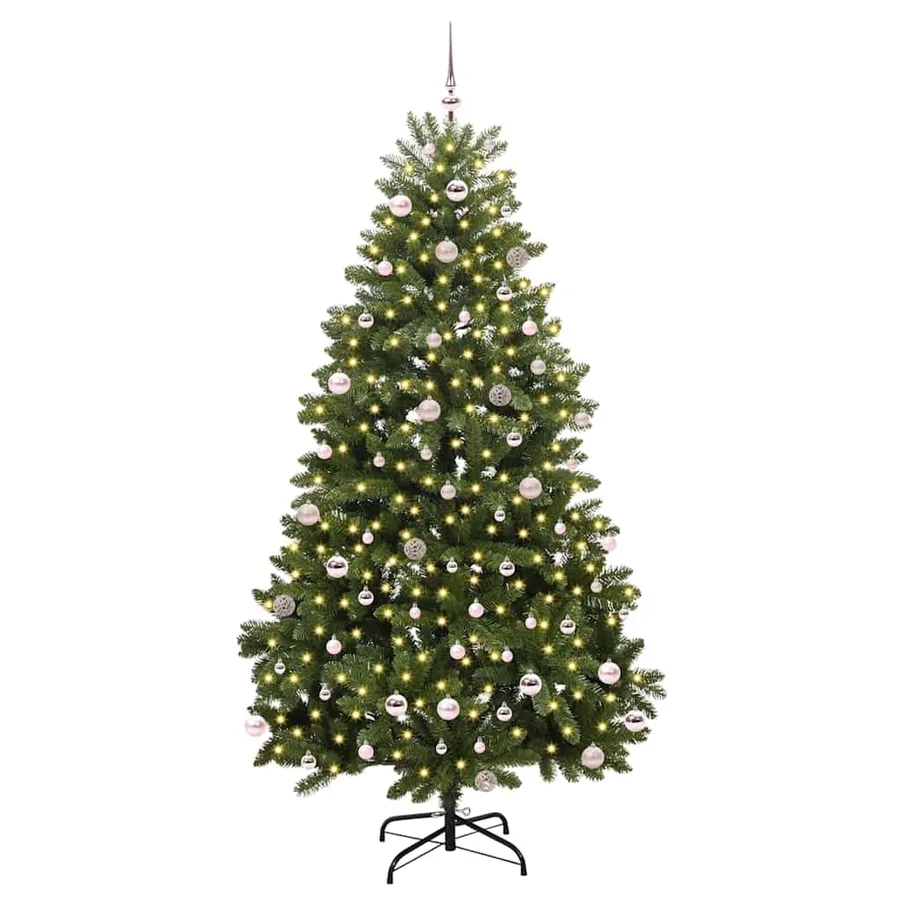 Sapin de Noël artificiel avec 300 LED Vert 240 cm PVC et métal - 3