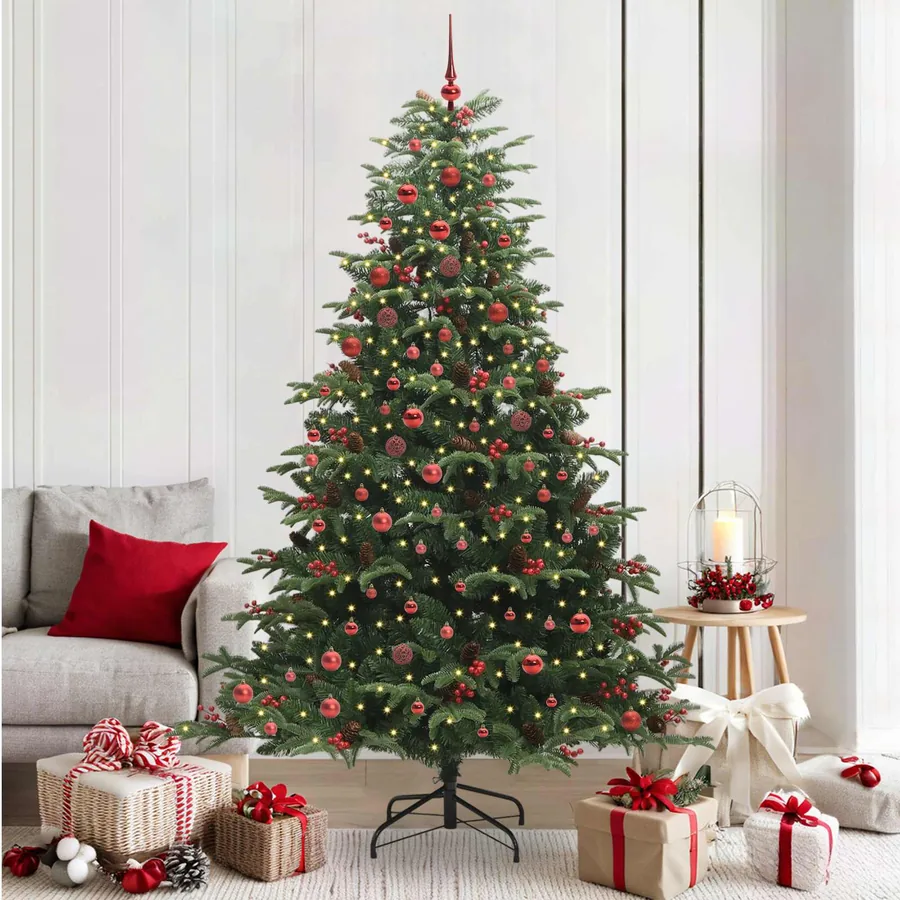 Sapin de Noël artificiel Vert 210 cm PVC, métal et plastique