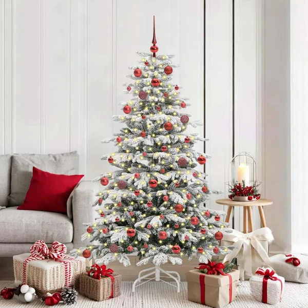 Sapin de Noël Artificiel à Branches Articulées Blanc 180 cm