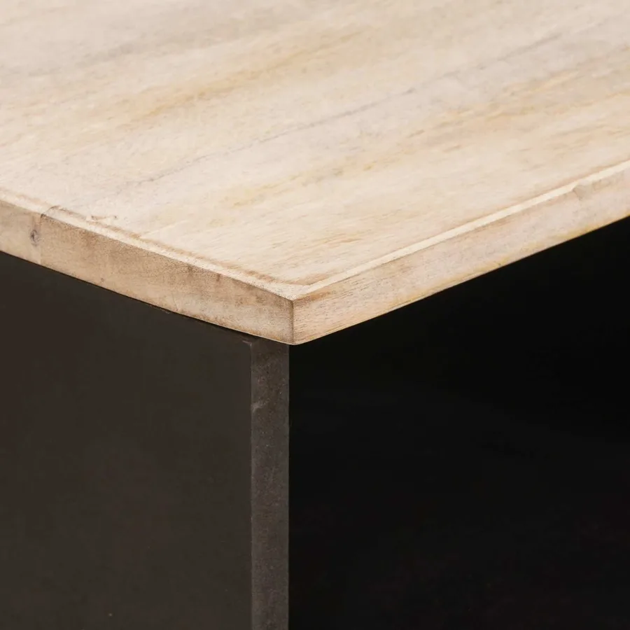 Meuble TV avec tiroir Finition Lavage Blanc 100 x 33 x 46 cm - 7