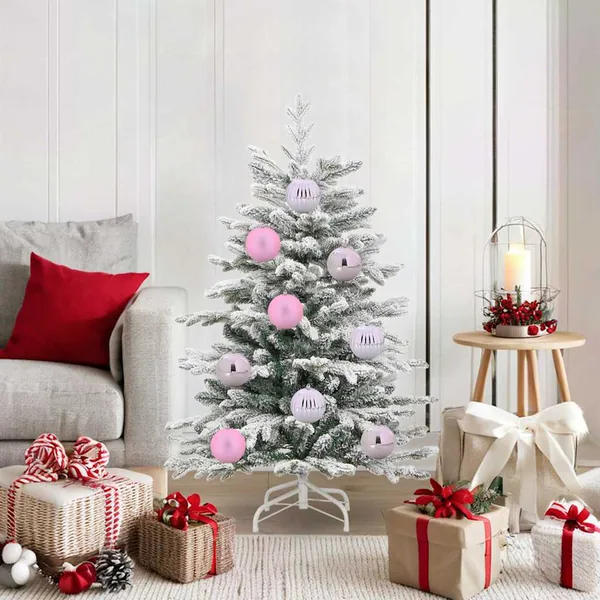 Ensemble de Boules de Noël XL 15 pcs Rose Ø 10 cm Plastique LED