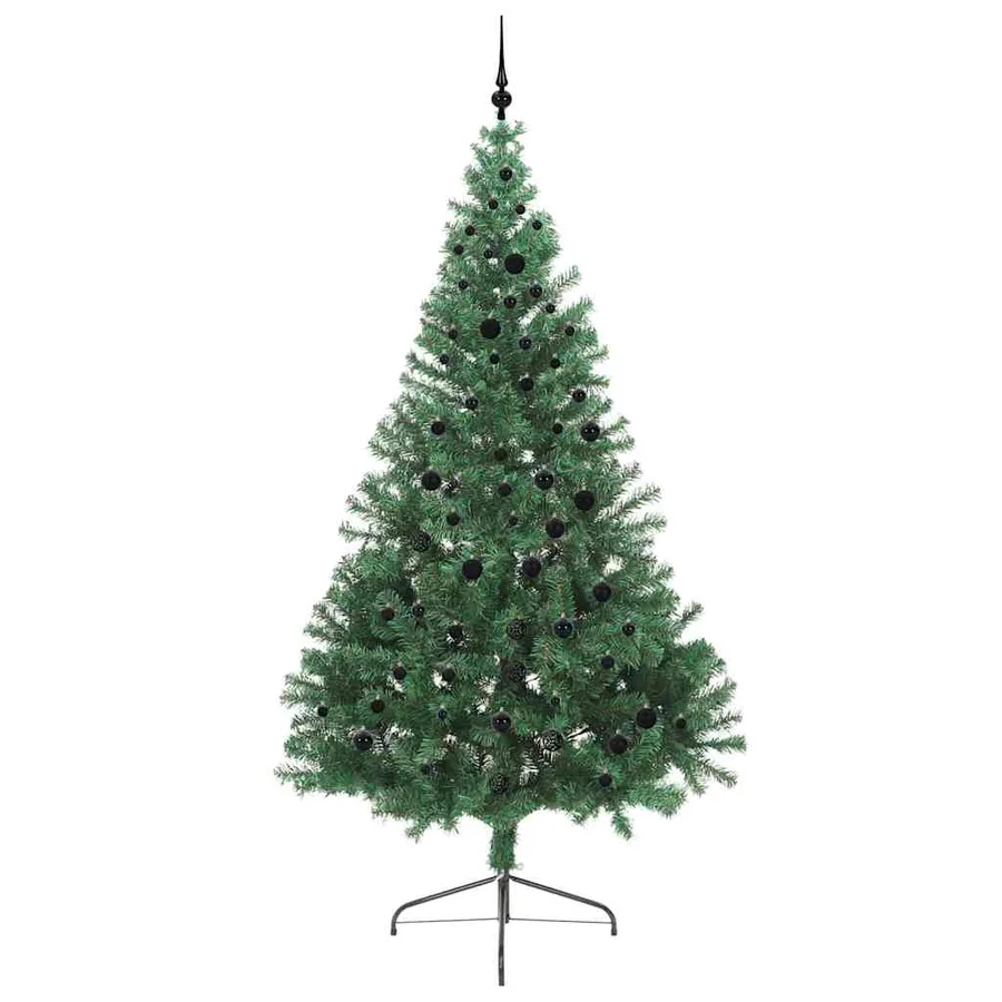 Sapin de Noël artificiel pré-éclairé Vert 240 cm PVC - 4