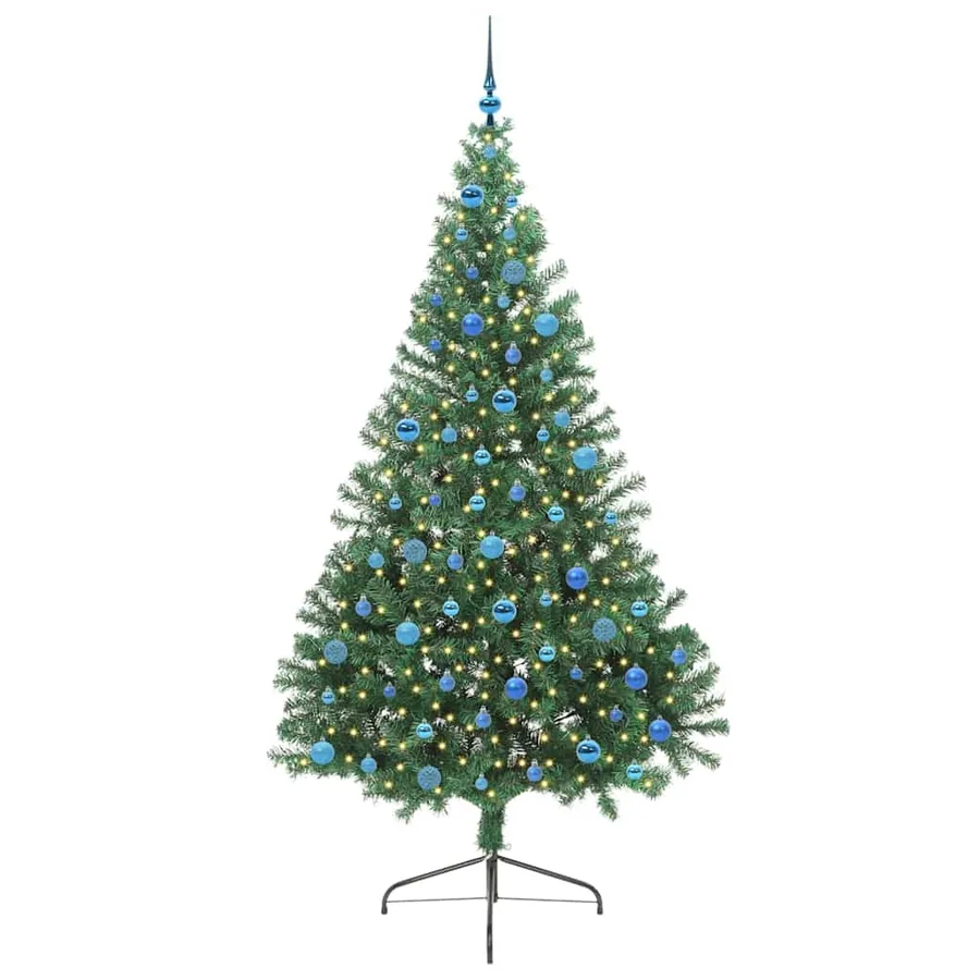 Sapin de Noël artificiel pré-éclairé Vert 240 cm PVC - 3