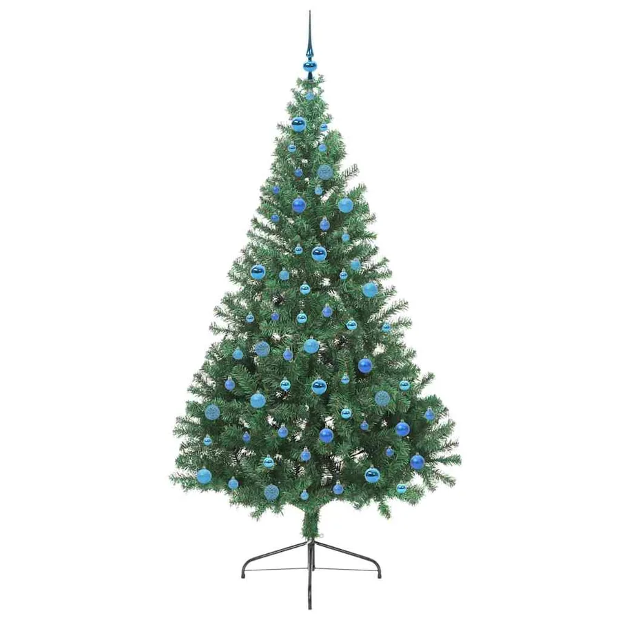 Sapin de Noël artificiel pré-éclairé Vert 240 cm PVC - 4