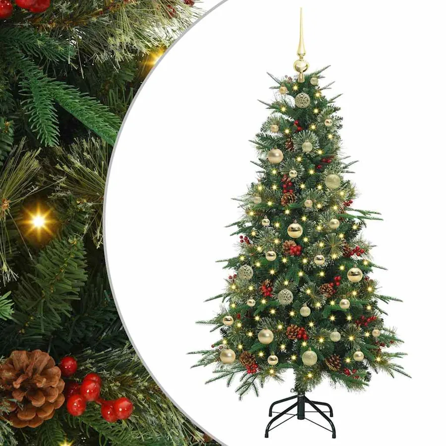 Sapin de Noël Artificiel à Branches Articulées Vert 150 cm - 2