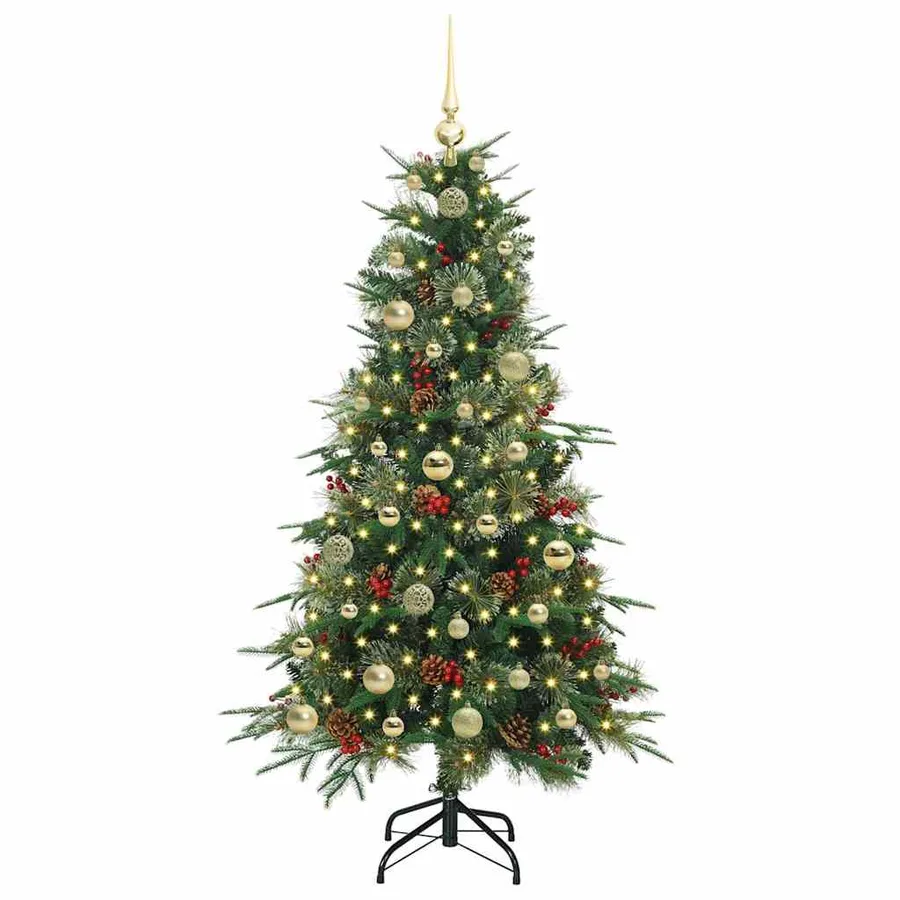 Sapin de Noël Artificiel à Branches Articulées Vert 150 cm - 3
