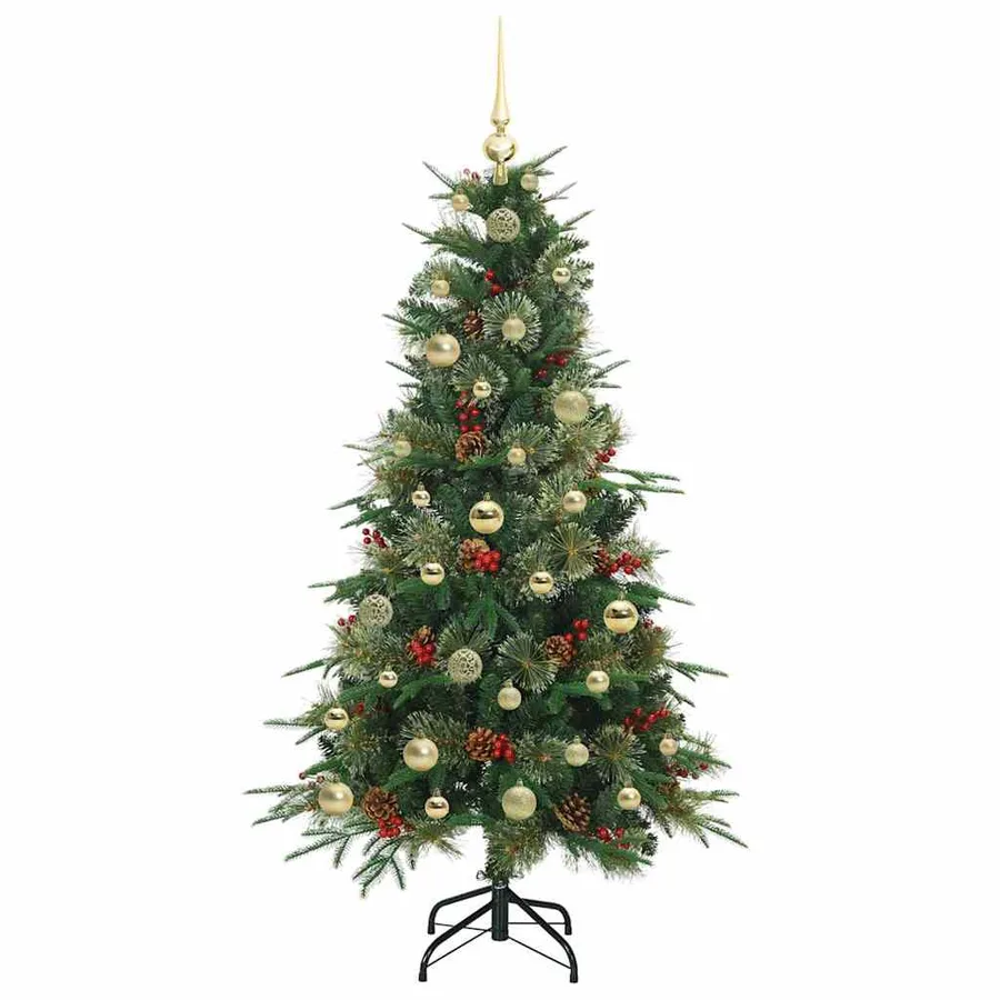 Sapin de Noël Artificiel à Branches Articulées Vert 150 cm - 4