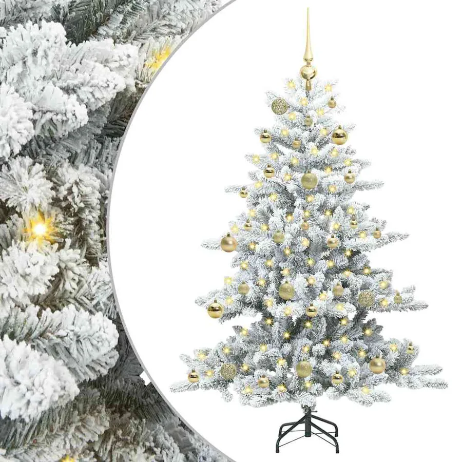 Sapin de Noël Artificiel à Branches Articulées Blanc 150 cm - 2