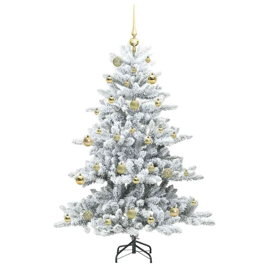 Sapin de Noël Artificiel à Branches Articulées Blanc 150 cm - 4