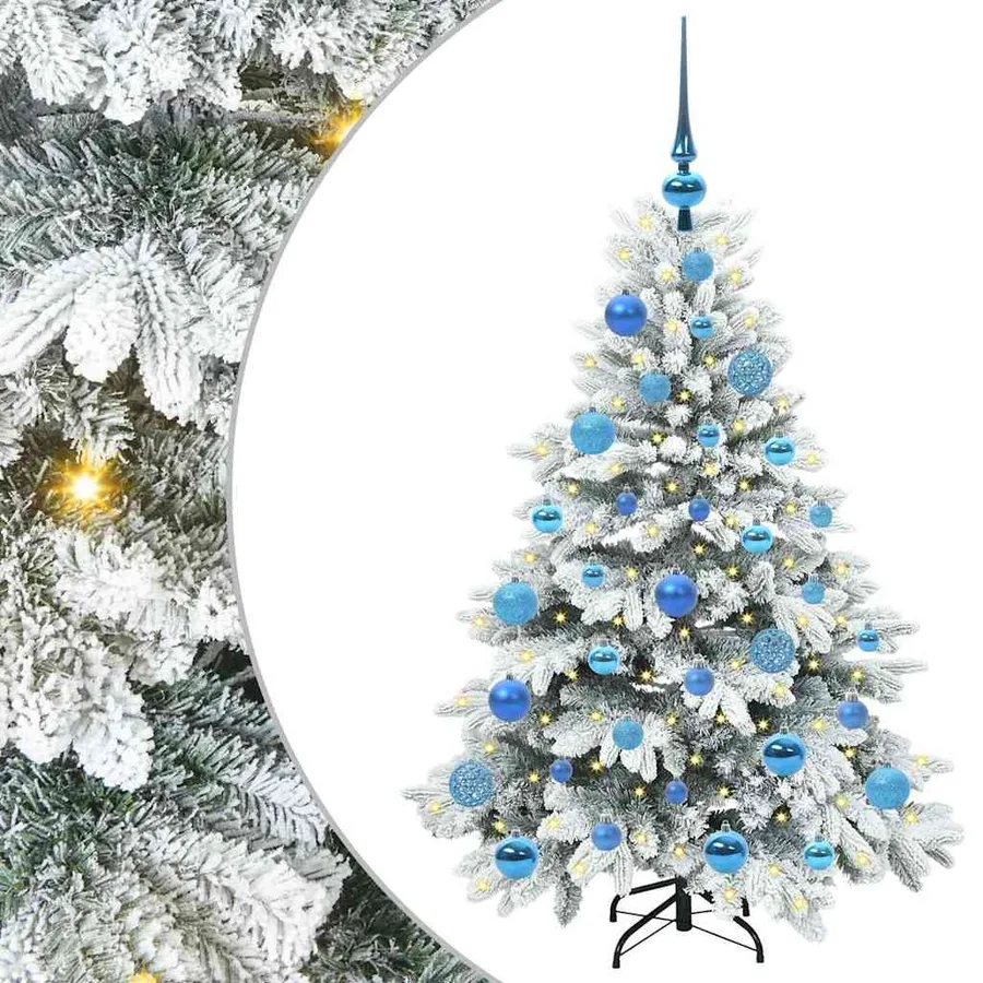 Sapin de Noël artificiel avec 150 LED Blanc 120 cm PE et PVC - 2