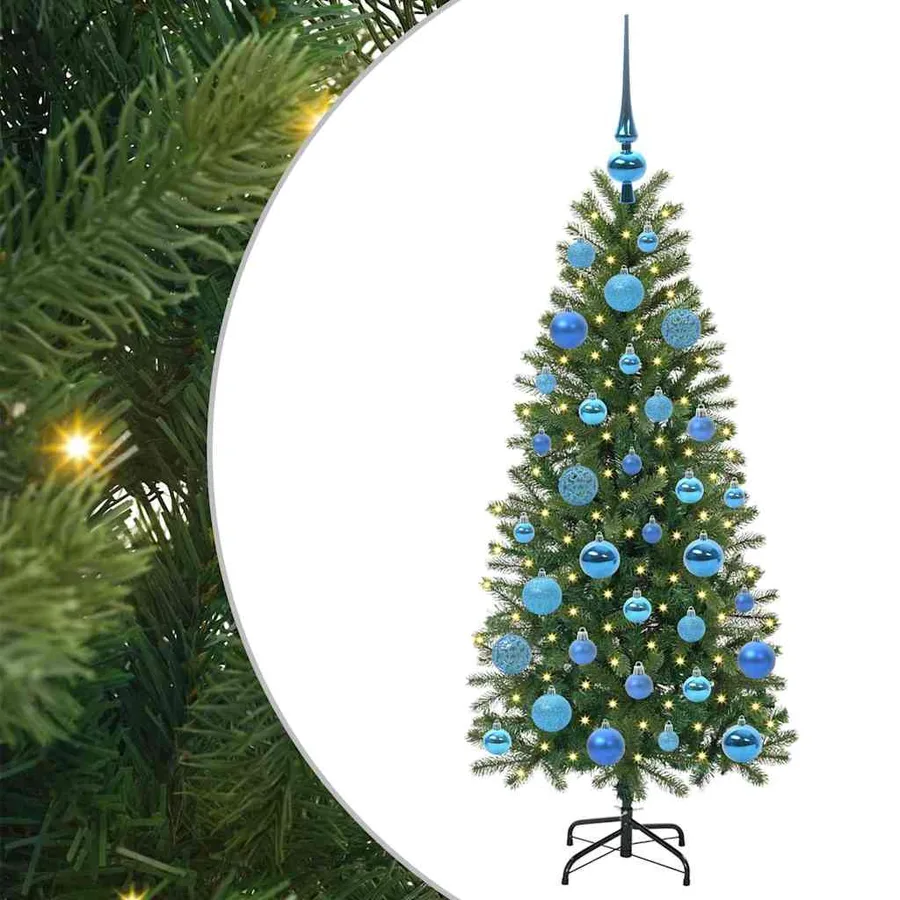 Sapin de Noël artificiel avec 150 LED Vert 120 cm PE et PVC - 2