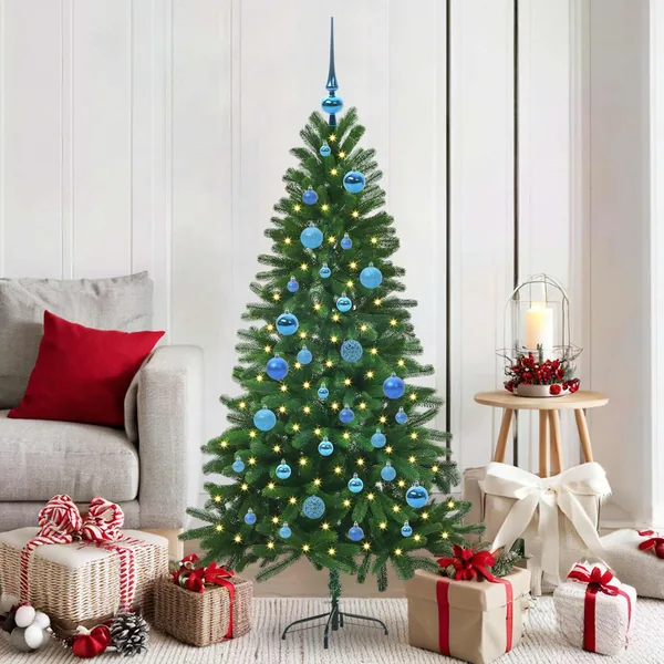 Sapin de Noël avec 150 LED avec support Vert 150 cm PE
