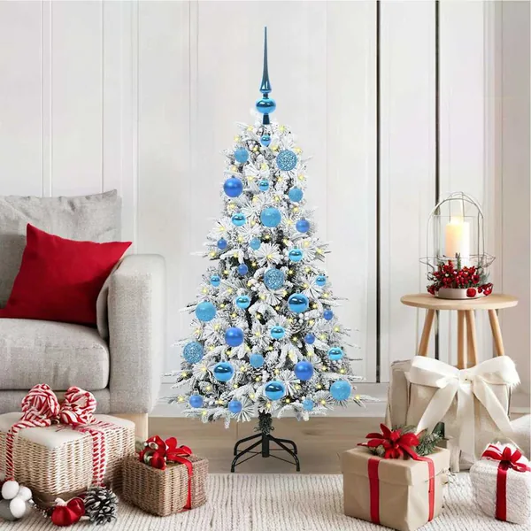 Sapin de Noël Artificiel à Branches Articulées Blanc 120 cm