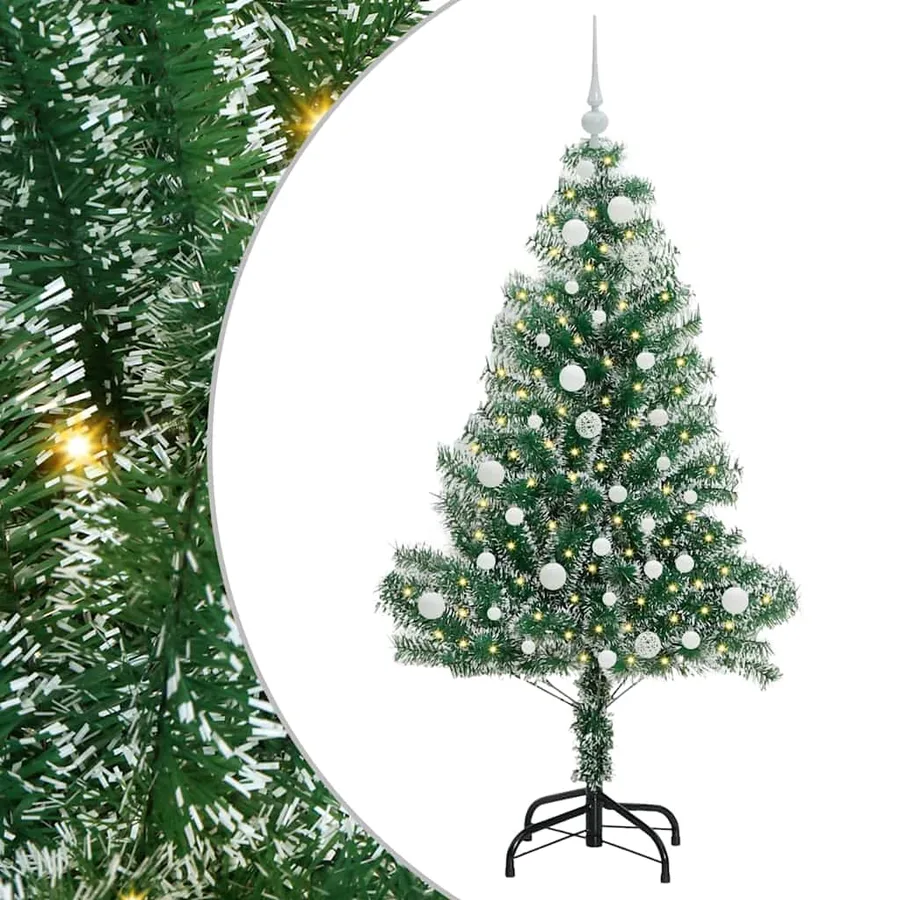 Arbre de Noël artificiel floconné de neige avec lumière LED - 2