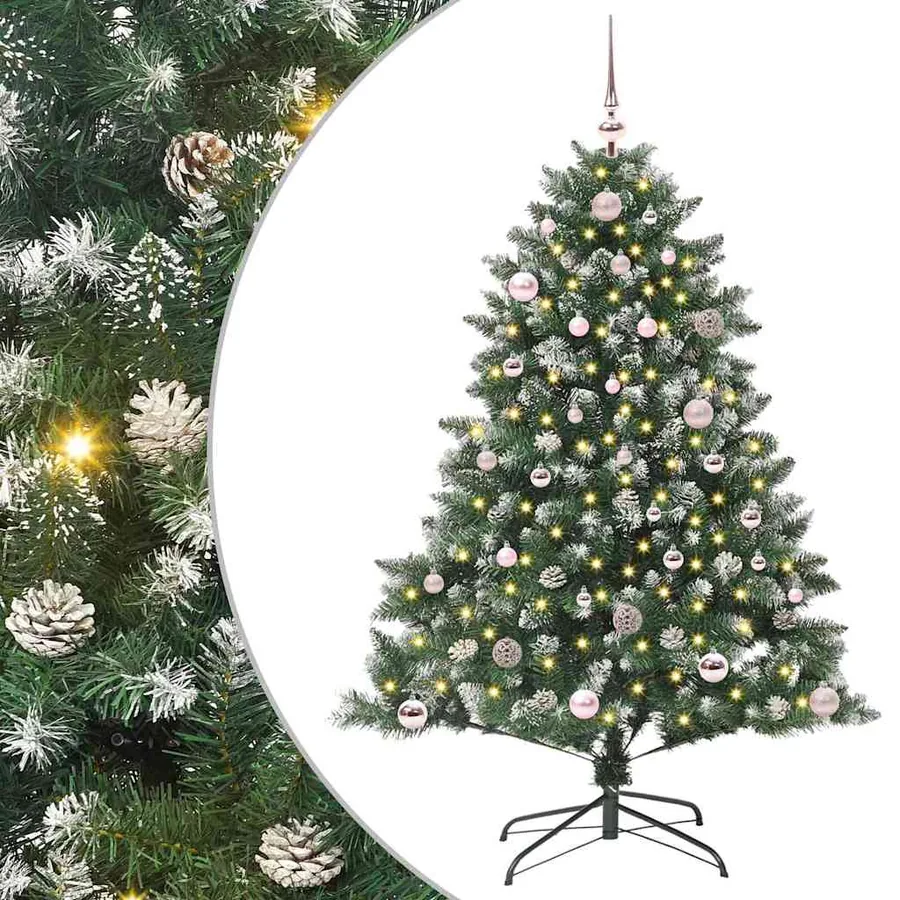 Sapin de Noël artificiel Vert 150 cm PVC, plastique et acier
