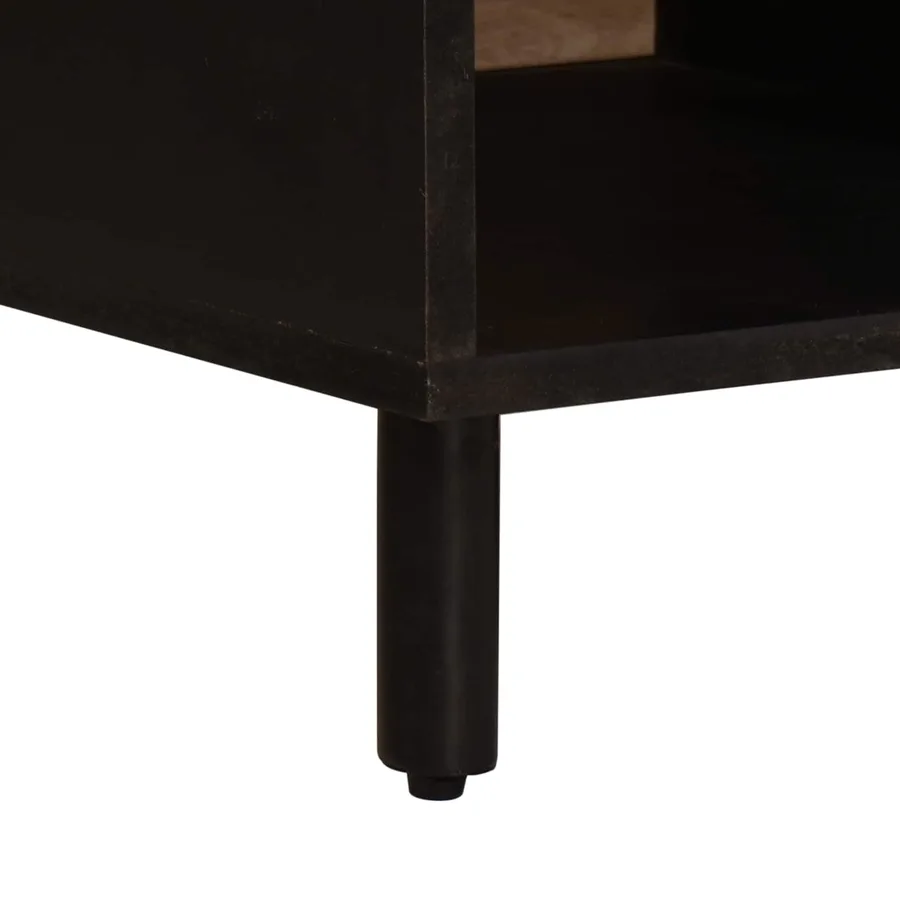 Table basse Blanc 80 x 50 x 40 cm Bois de mangue massif - 8