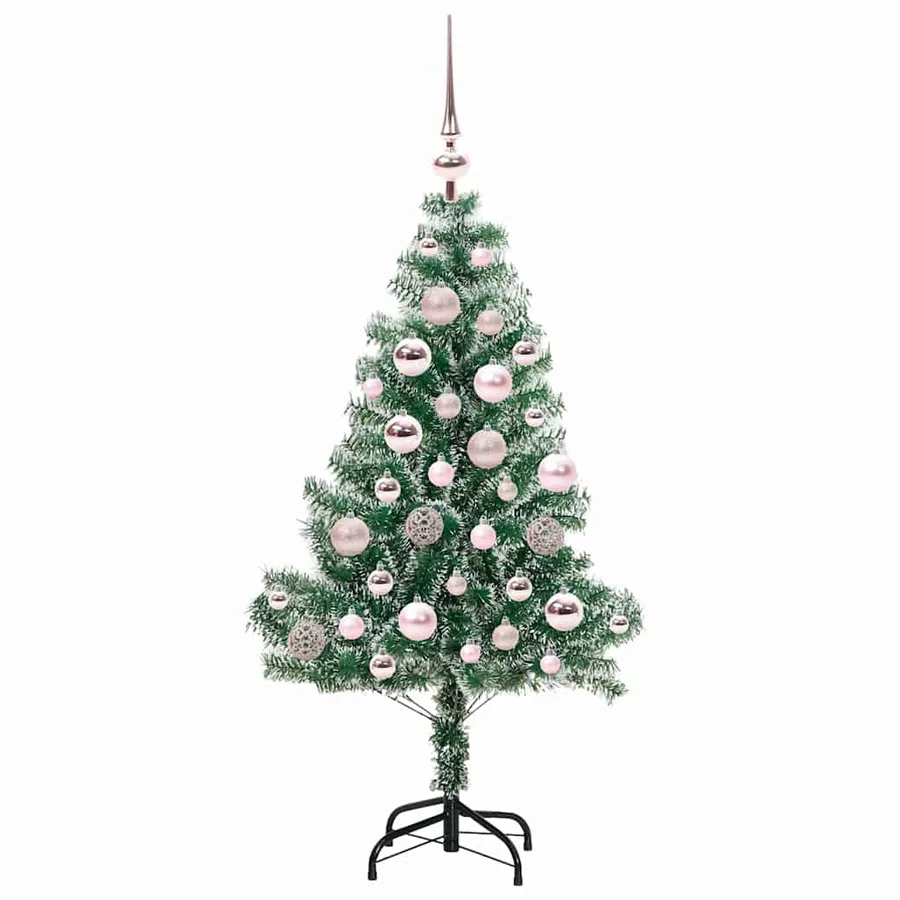 Arbre de Noël artificiel floconné de neige avec lumière LED - 4