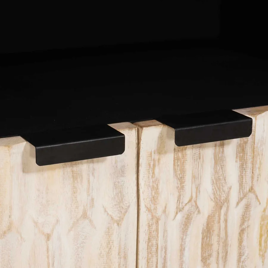 Buffet avec stockage Finition Lavage Blanc 60 x 33 x 75 cm - 7