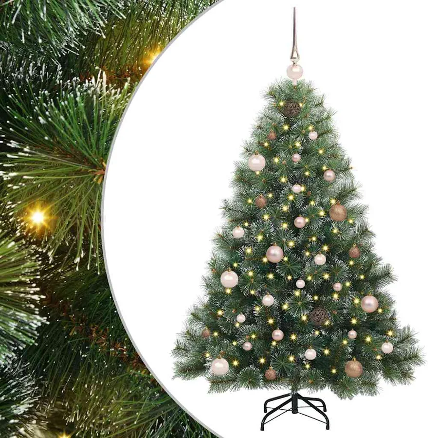 Sapin de Noël artificiel avec 150 LED Vert 150 cm PE et PVC - 2