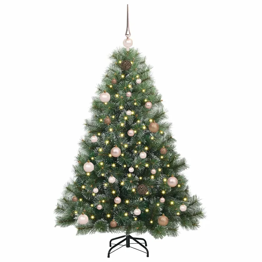 Sapin de Noël artificiel avec 150 LED Vert 150 cm PE et PVC - 3