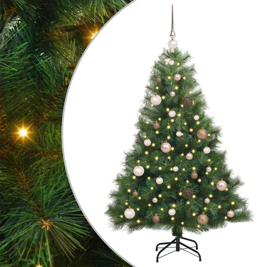 Sapin de Noël artificiel avec 150 LED Vert 150 cm PE et PVC - 2