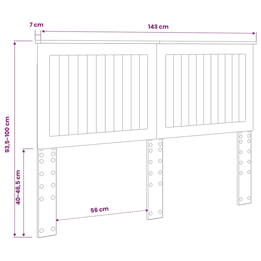 Tête de lit Gris Sonoma 140 cm Bois d'ingénierie - 10