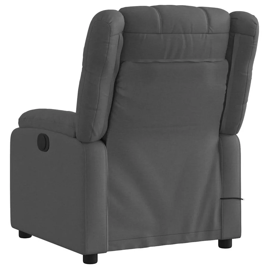 Fauteuil de massage inclinable Gris foncé Tissu - 5