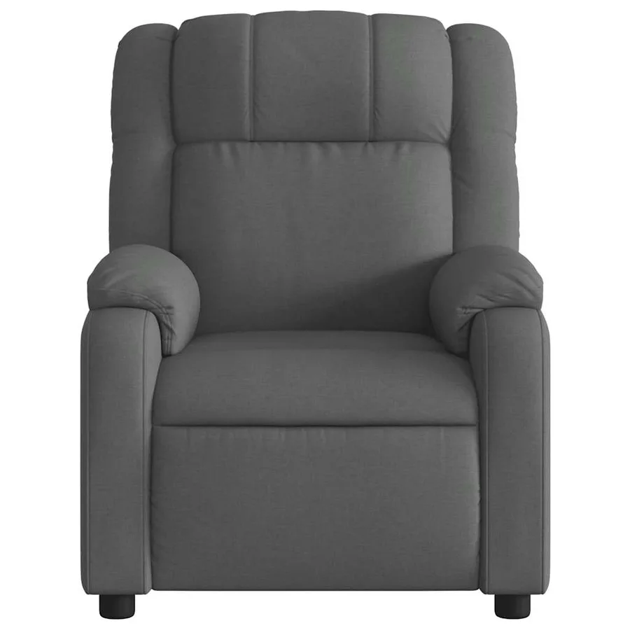 Fauteuil de massage inclinable Gris foncé Tissu - 8