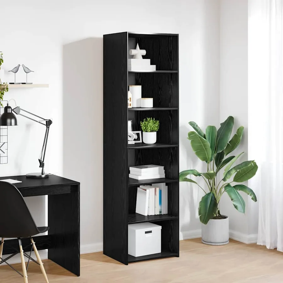 Armoire Chêne noir 50 x 41 x 185 cm Bois d'ingénierie - 4
