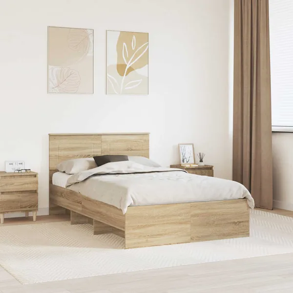 Cadre de lit Chêne Sonoma 120 x 123 cm Bois d'ingénierie