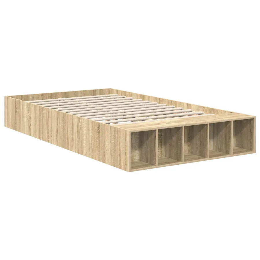 Cadre de lit Chêne Sonoma 120 x 200 cm Bois d'ingénierie - 5