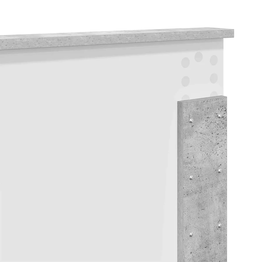 Cadre de lit Gris béton 120 x 200 cm Bois d'ingénierie - 11