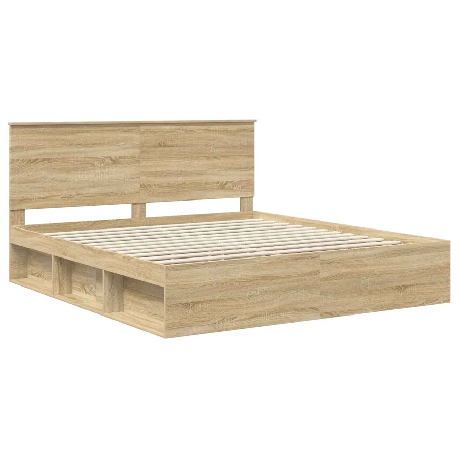 Cadre de lit Sonoma 180 x 200 cm Bois de pin massif - 4