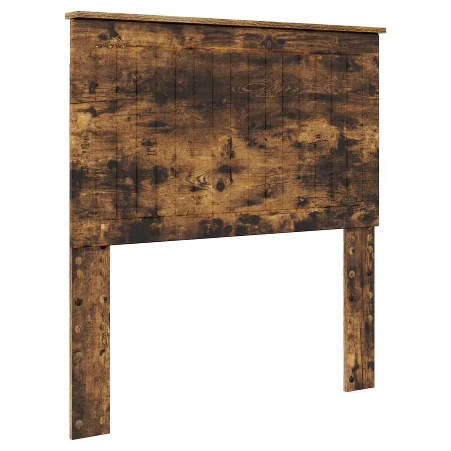 Cadre de lit Chêne fumé 90 x 190 cm Bois de pin massif - 6