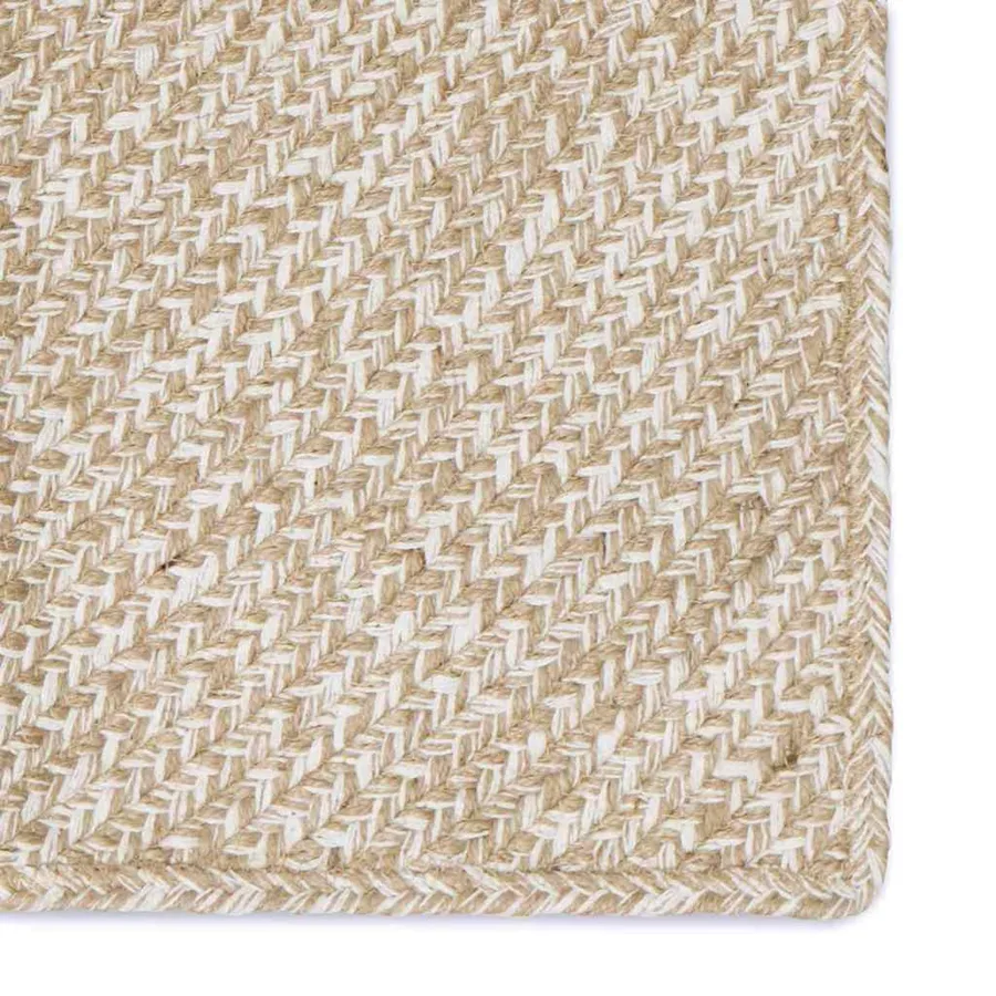 Tapis de surface Naturel et Blanc 120 x 170 cm Jute - 4