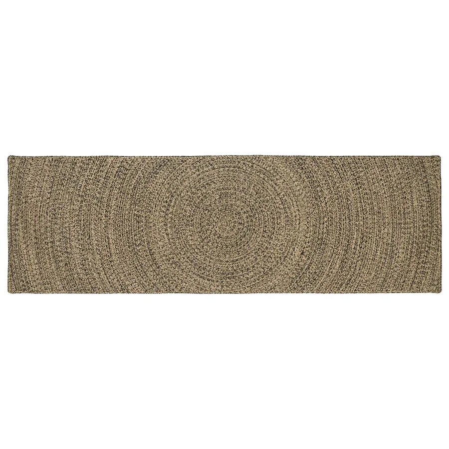 Tapis de surface Naturel et noir 80 x 200 cm Jute