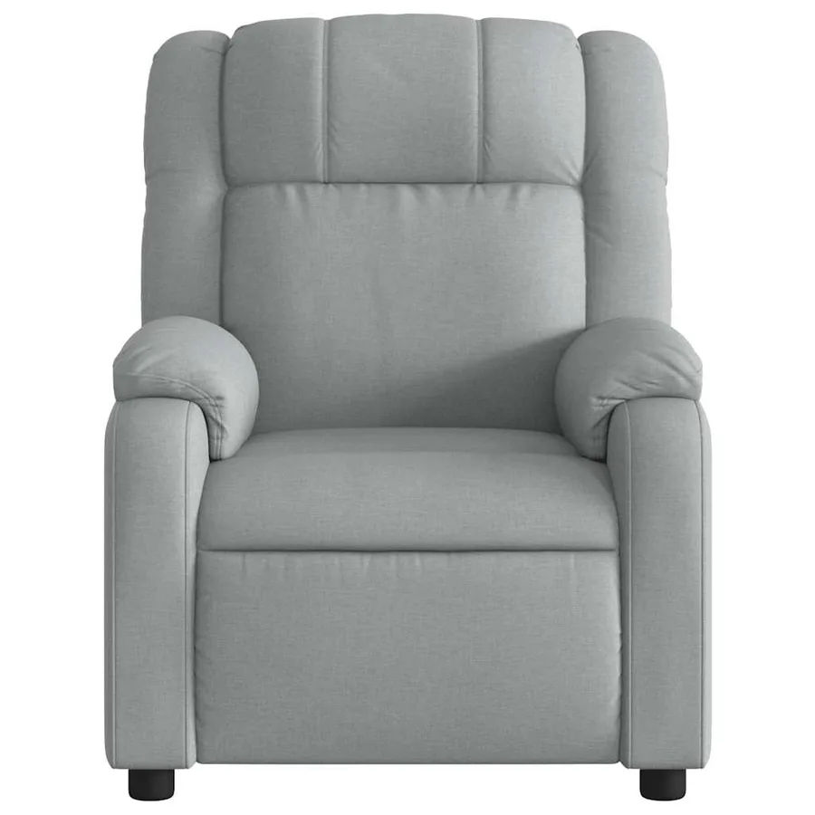 Fauteuil inclinable gris clair tissu - 6